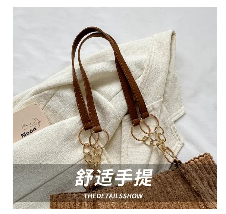 Women's Large Capacity Corduroy Tote Bag Autumn Winter 2024 — feature 5