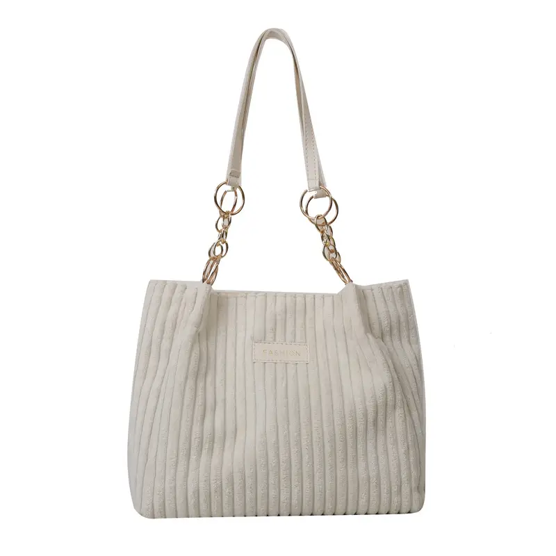 Women's Large Capacity Corduroy Tote Bag Autumn Winter 2024 - Image 2