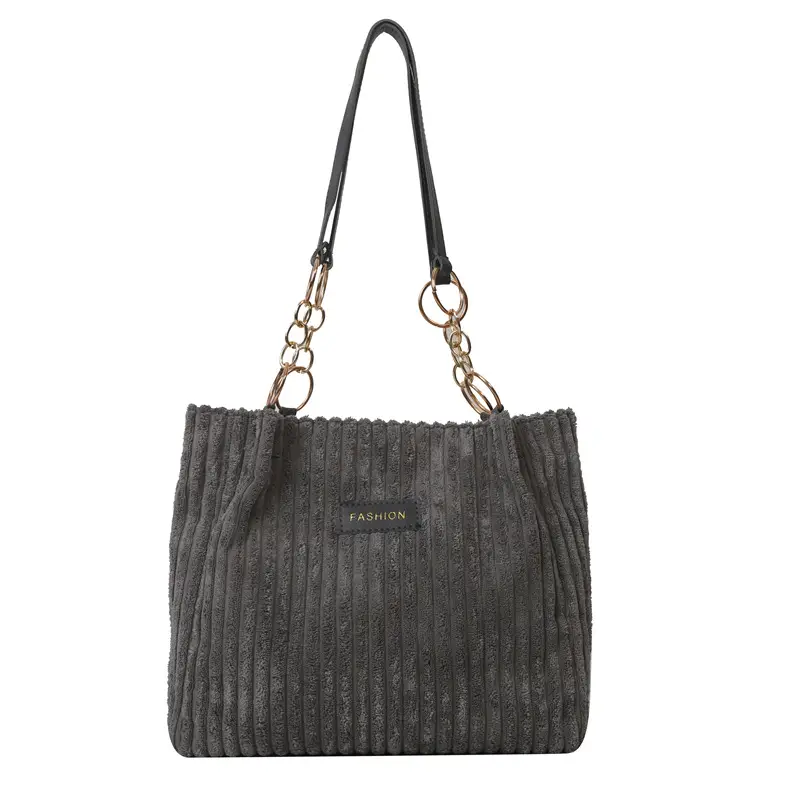 Women's Large Capacity Corduroy Tote Bag Autumn Winter 2024 - Image 3
