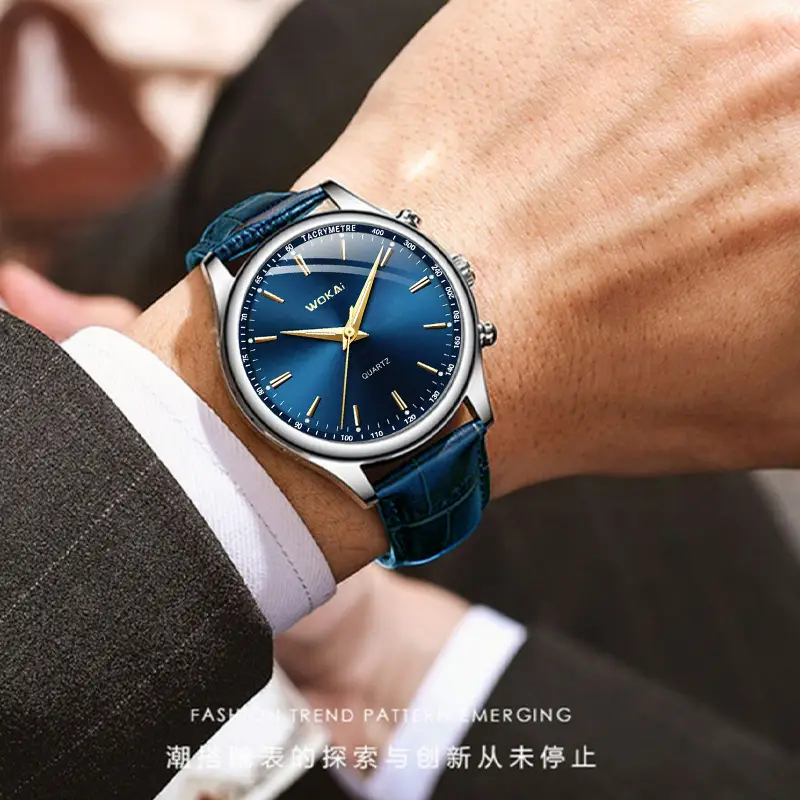 WOKA Blue Quartz Men's Casual Watch - Image 2