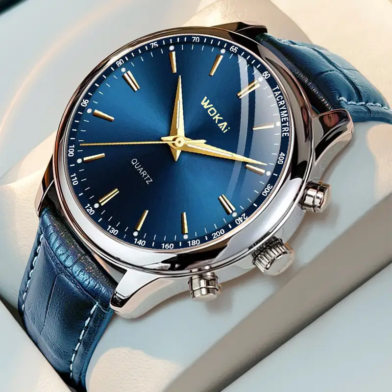 WOKA Blue Quartz Men's Casual Watch - Image 4