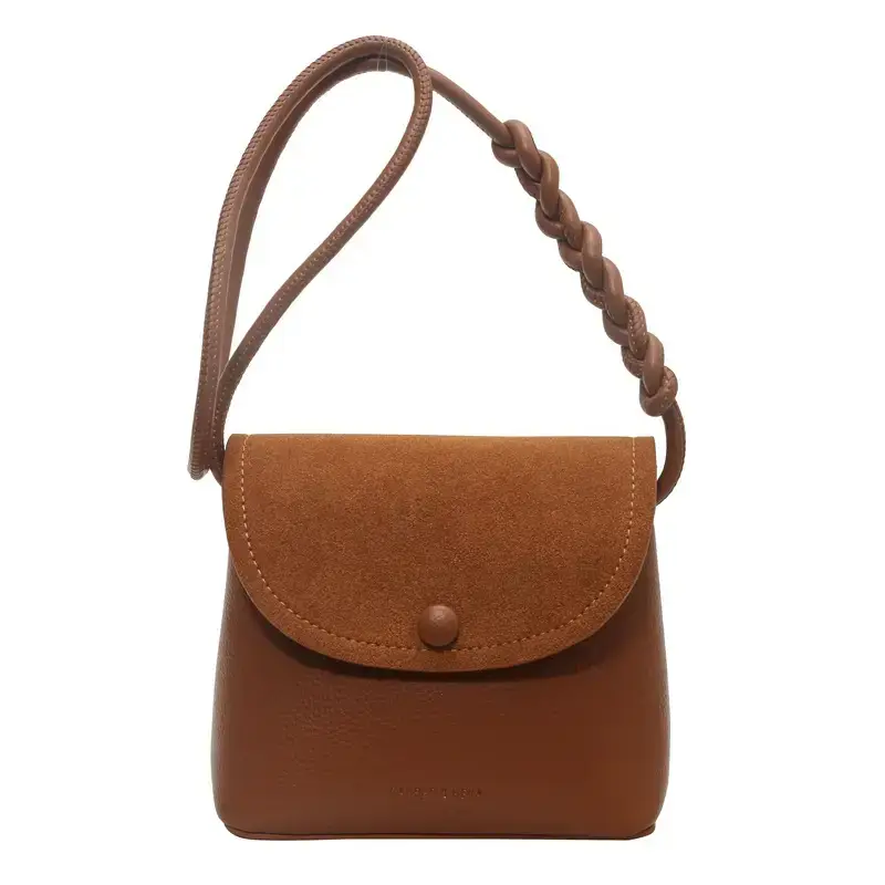Women's Niche Brown Woven Shoulder Bag 2023 - Image 3