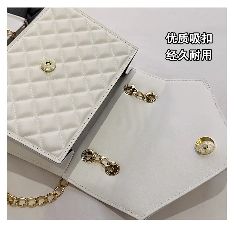 Tan Quilted Chain Tassel Bag for Women — feature 9
