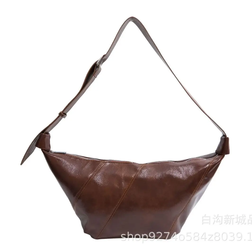 Women's Brown Croc Texture Shoulder Bag 2026 - Image 9