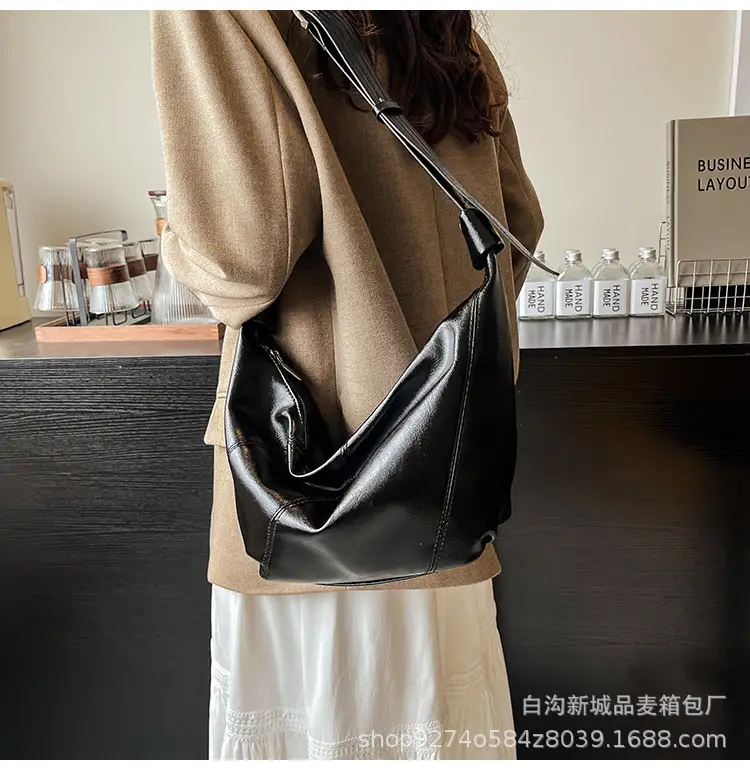 Women's Brown Croc Texture Shoulder Bag 2026 — feature 22