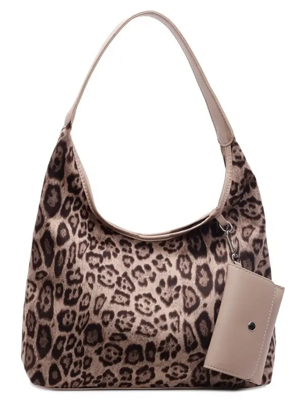 Leopard Print Large Shoulder Bag Women 2024 Winter - Image 9