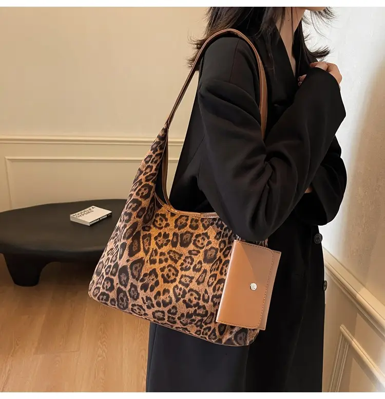 Leopard Print Large Shoulder Bag Women 2024 Winter — feature 11