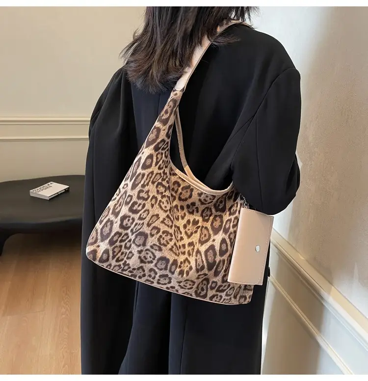 Leopard Print Large Shoulder Bag Women 2024 Winter — feature 17