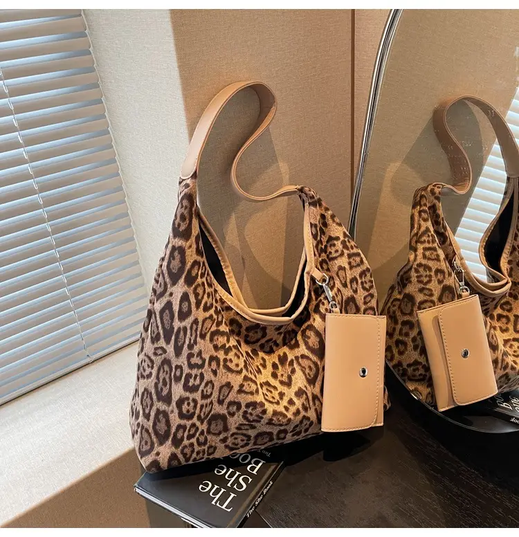 Leopard Print Large Shoulder Bag Women 2024 Winter — feature 36