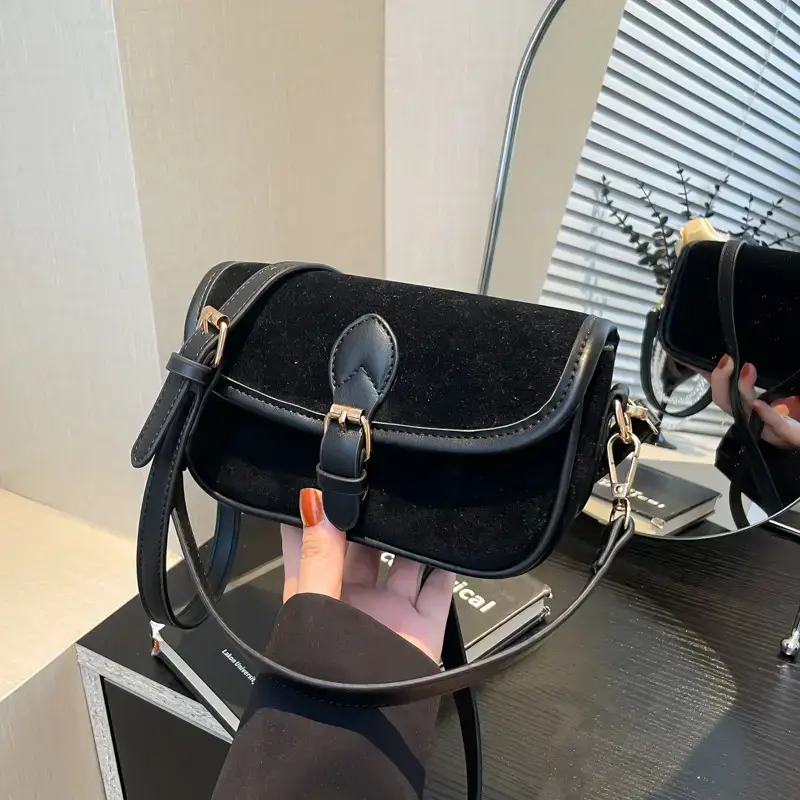 Vintage Frosted Leather Shoulder Bag Women 2024 New - Image 5