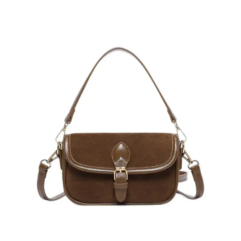 Vintage Frosted Leather Shoulder Bag Women 2024 New - Image 8