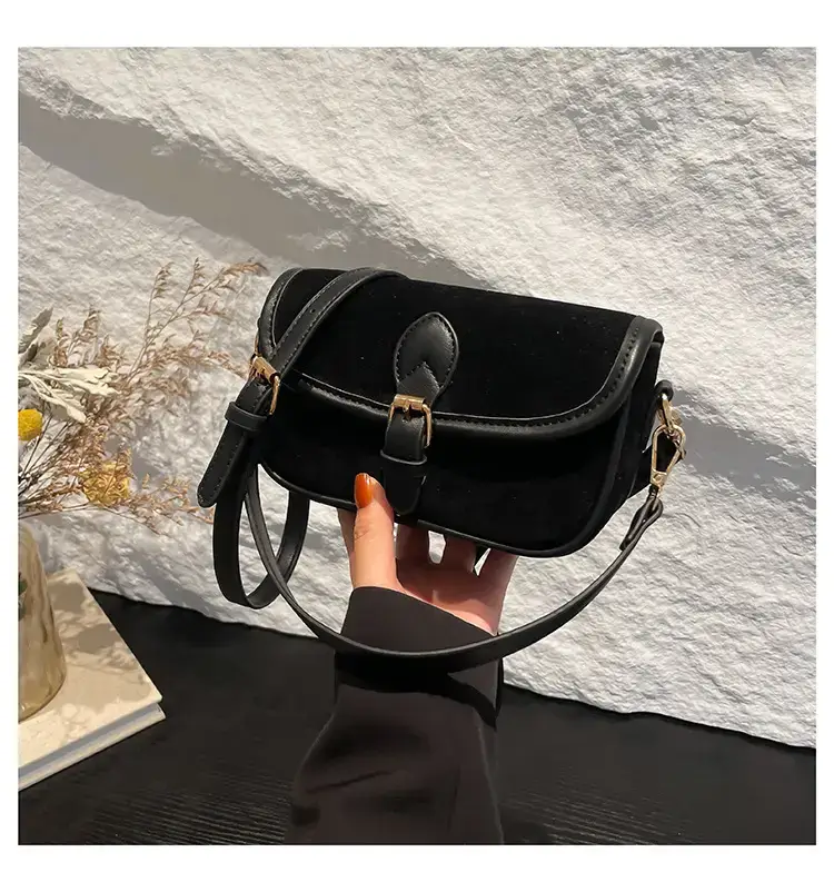 Vintage Frosted Leather Shoulder Bag Women 2024 New — feature 15