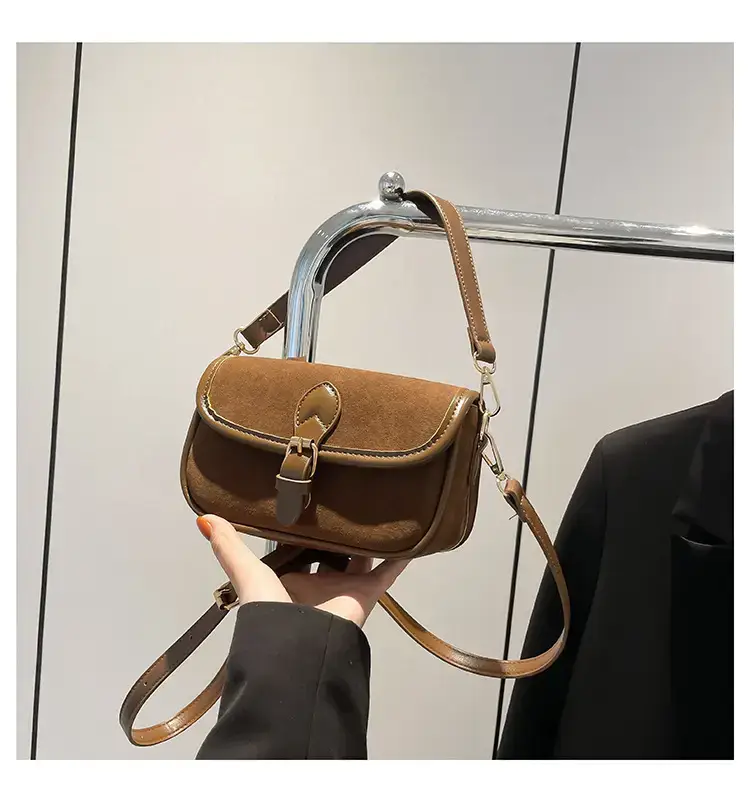 Vintage Frosted Leather Shoulder Bag Women 2024 New — feature 16