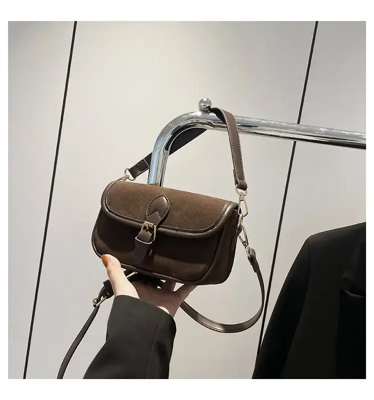 Vintage Frosted Leather Shoulder Bag Women 2024 New — feature 17