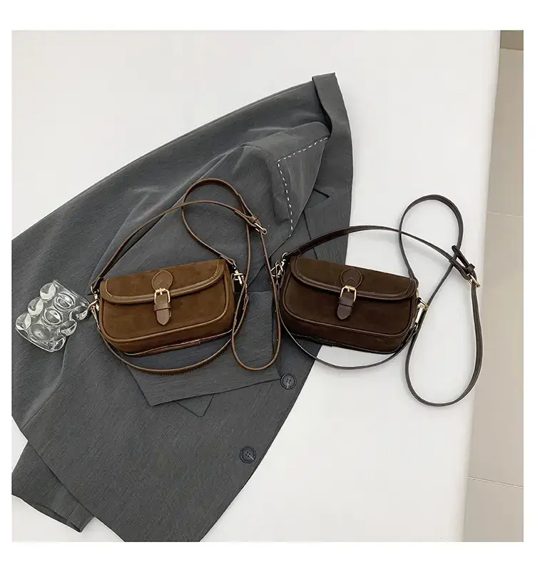 Vintage Frosted Leather Shoulder Bag Women 2024 New — feature 20