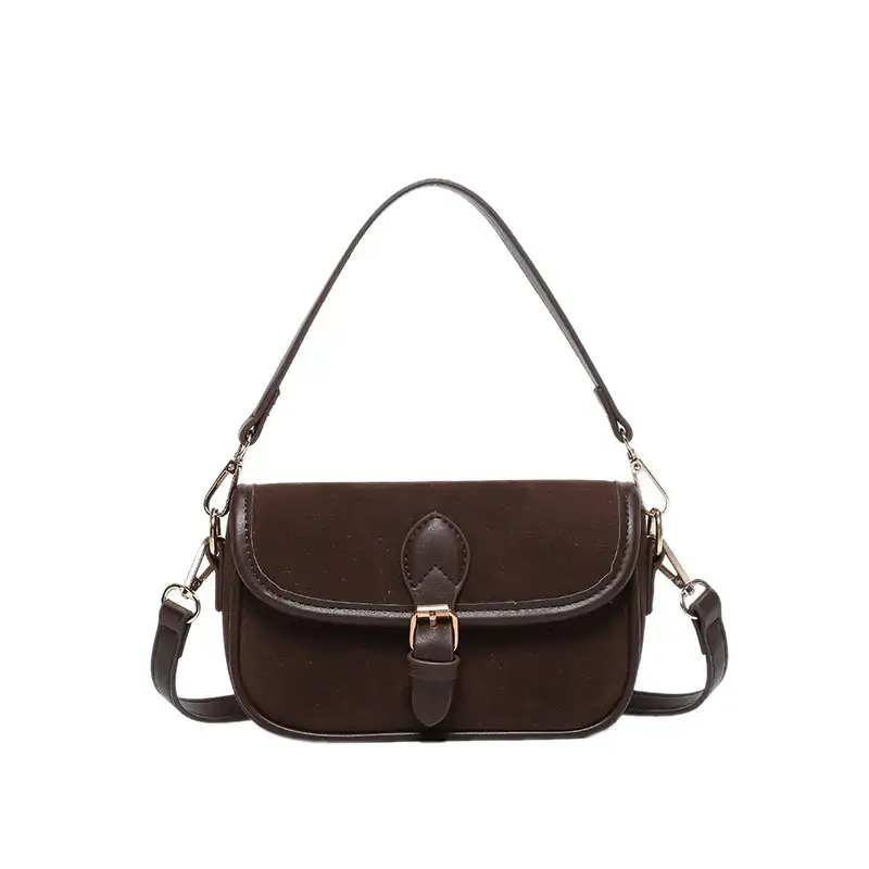 Vintage Frosted Leather Shoulder Bag Women 2024 New - Image 2