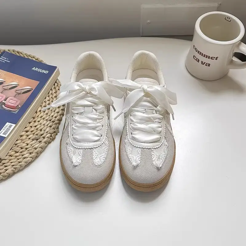 Thick-Soled White Shoes for Women 2025 New Autum Thick-Soled Heightening Versatile Casual Sports Sneakers Lightweight Breathable Sneakers - Image 2