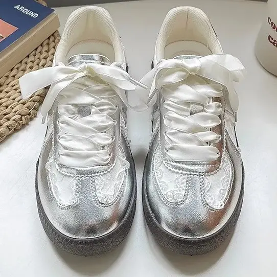 Thick-Soled White Shoes for Women 2025 New Autum Thick-Soled Heightening Versatile Casual Sports Sneakers Lightweight Breathable Sneakers - Image 3
