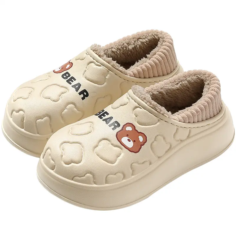 Women Waterproof Cotton Slippers Autumn Winter 2025