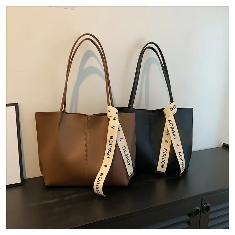 Large Capacity Women's Brown Shoulder Tote Bag — feature 27