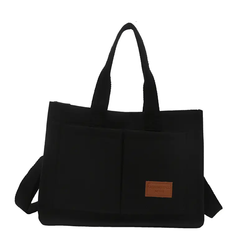 Pink Canvas Shoulder Bag for Women Large Capacity - Image 5