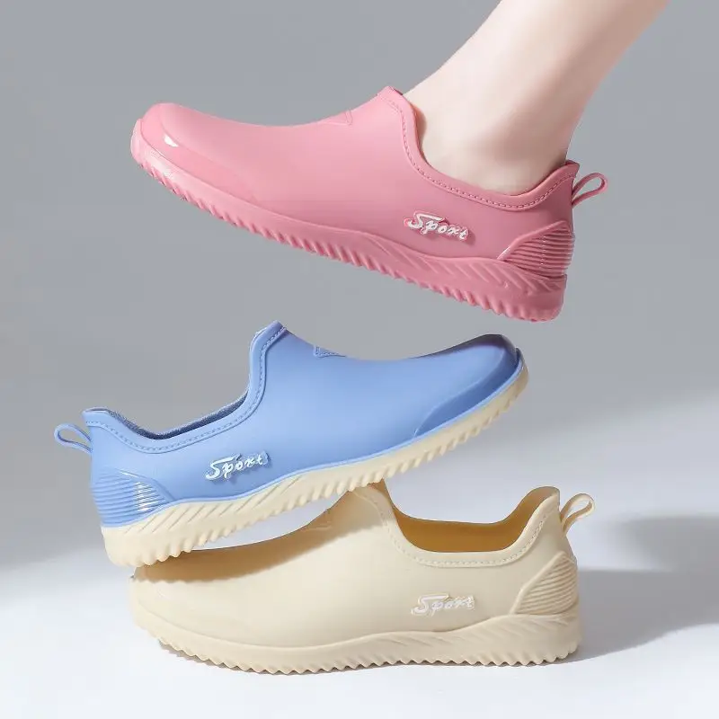 Women's Rain Boots, Shallow Mouth, Fashionable, Trendy, Low-Cut, Fleece-Lined, Warm, Short Tube, Non-Slip, Waterproof, Rubber Shoes, Dropshipping, Foot-Warming, Low Heel - Image 10