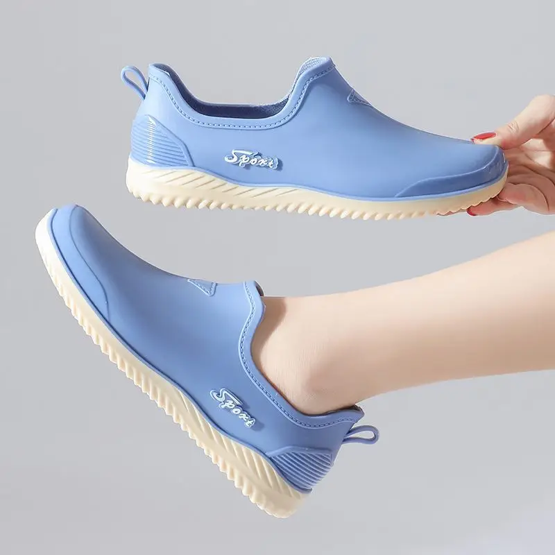 Women's Rain Boots, Shallow Mouth, Fashionable, Trendy, Low-Cut, Fleece-Lined, Warm, Short Tube, Non-Slip, Waterproof, Rubber Shoes, Dropshipping, Foot-Warming, Low Heel - Image 12