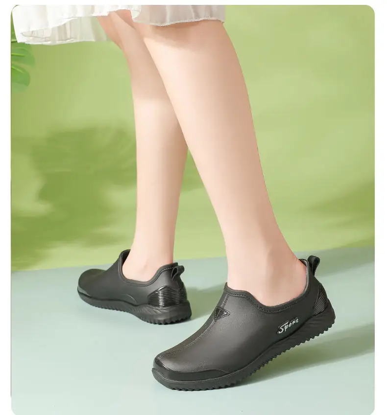Women's Rain Boots, Shallow Mouth, Fashionable, Trendy, Low-Cut, Fleece-Lined, Warm, Short Tube, Non-Slip, Waterproof, Rubber Shoes, Dropshipping, Foot-Warming, Low Heel — feature 16