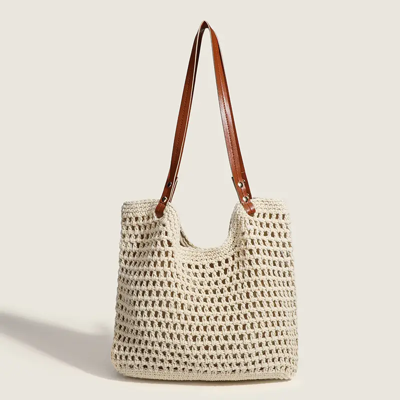Women's Handmade Woven Beach Bag Large Capacity - Image 3