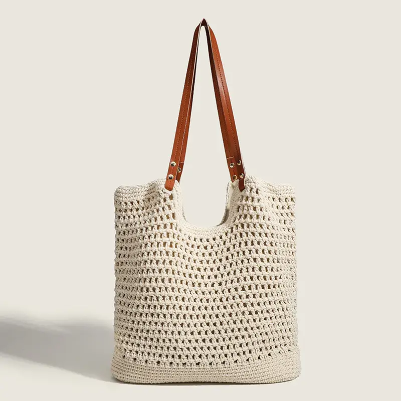 Women's Handmade Woven Beach Bag Large Capacity - Image 4