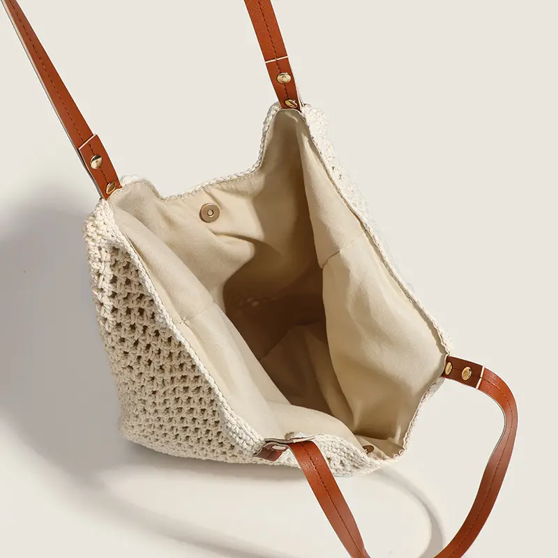 Women's Handmade Woven Beach Bag Large Capacity - Image 6