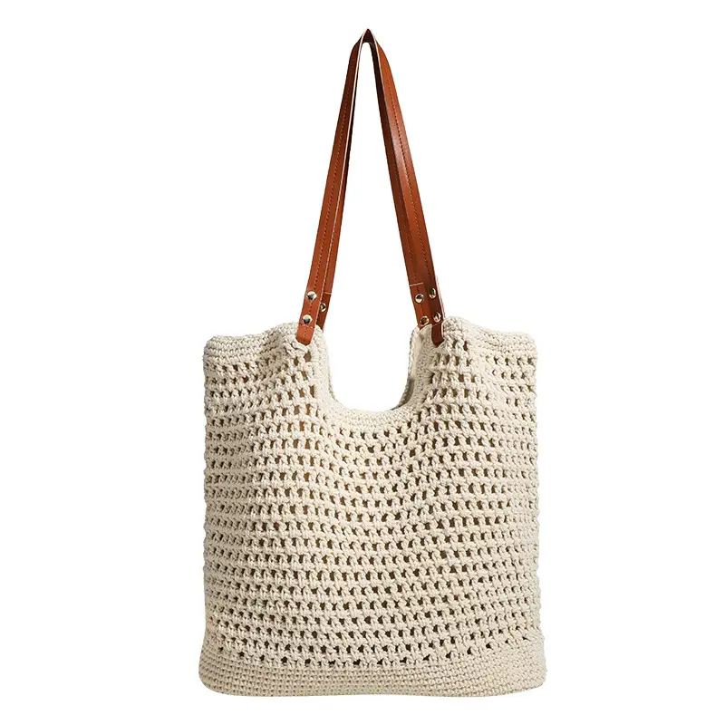 Women's Handmade Woven Beach Bag Large Capacity - Image 7