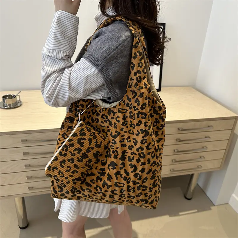 Leopard Print Shoulder Bag Women Large Capacity Lazy Style - Image 6