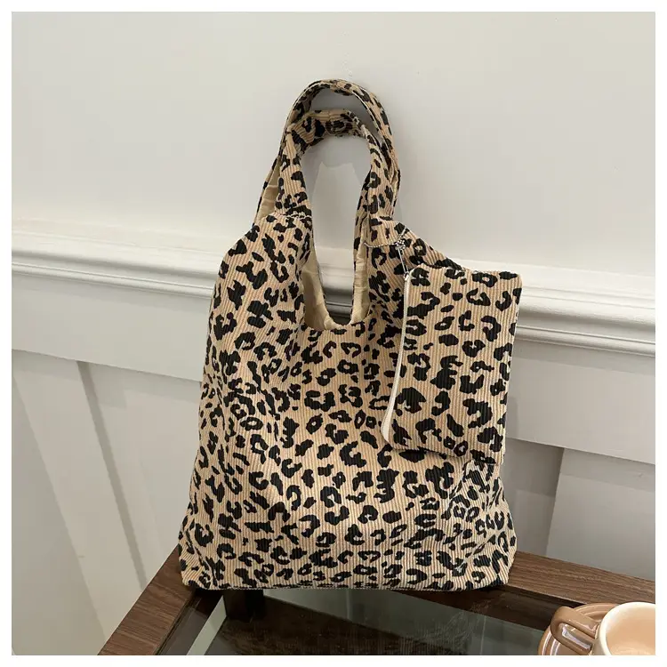 Leopard Print Shoulder Bag Women Large Capacity Lazy Style — feature 10