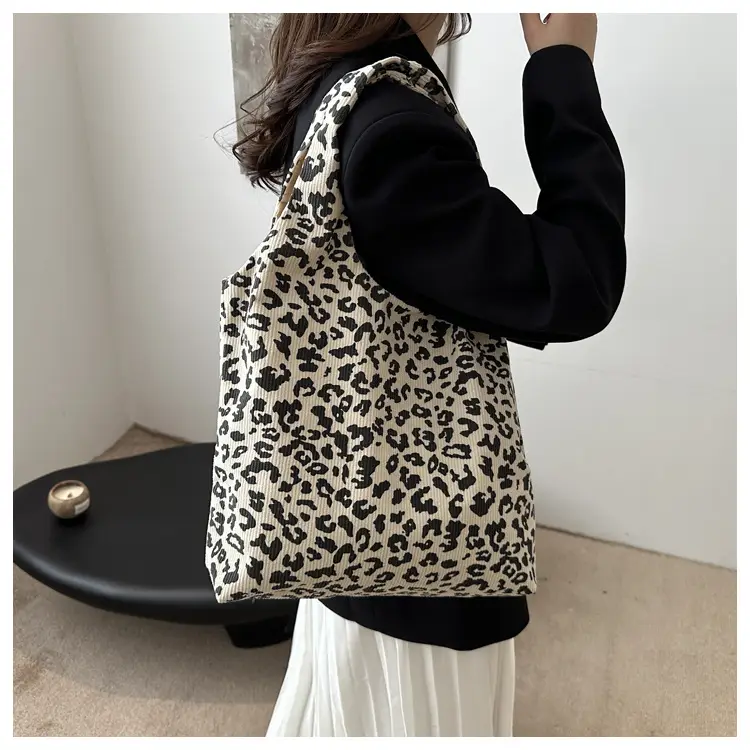 Leopard Print Shoulder Bag Women Large Capacity Lazy Style — feature 15