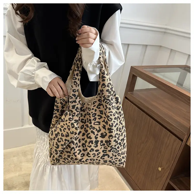 Leopard Print Shoulder Bag Women Large Capacity Lazy Style — feature 17