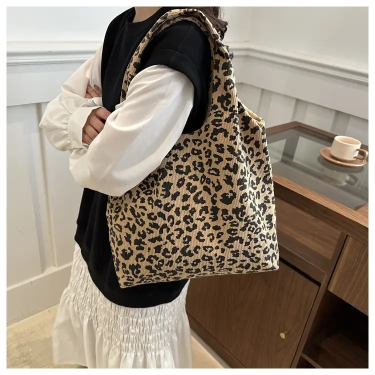 Leopard Print Shoulder Bag Women Large Capacity Lazy Style — feature 19