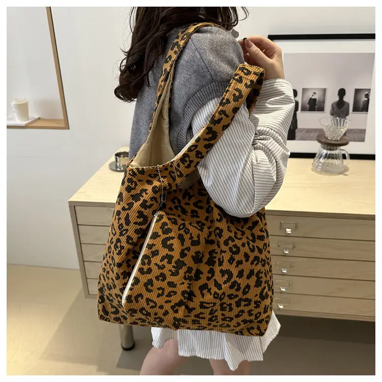 Leopard Print Shoulder Bag Women Large Capacity Lazy Style — feature 20