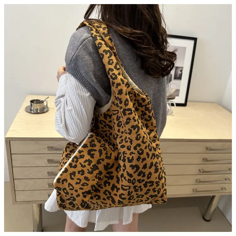 Leopard Print Shoulder Bag Women Large Capacity Lazy Style — feature 22
