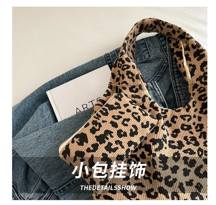 Leopard Print Shoulder Bag Women Large Capacity Lazy Style — feature 5