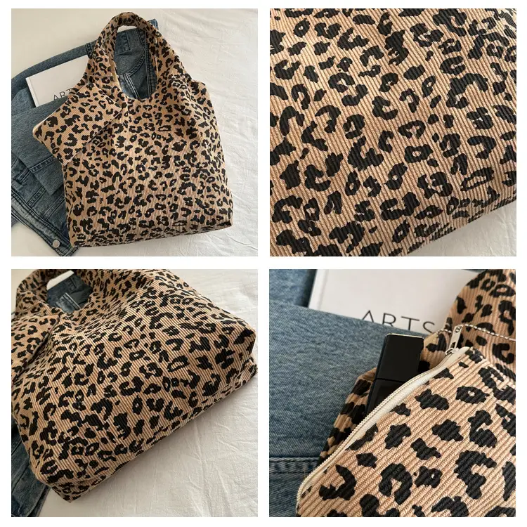 Leopard Print Shoulder Bag Women Large Capacity Lazy Style — feature 9