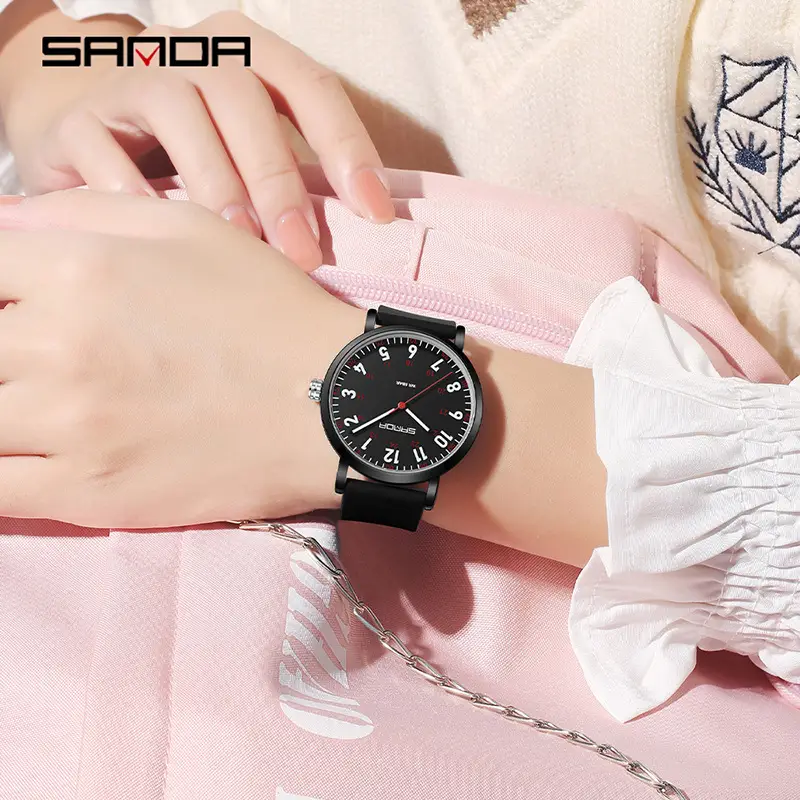 Sanda Fresh Mint Water Resistant Quartz Watch for Men Women - Image 11