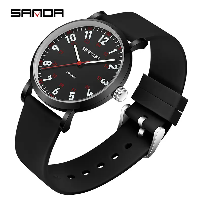 Sanda Fresh Mint Water Resistant Quartz Watch for Men Women - Image 3