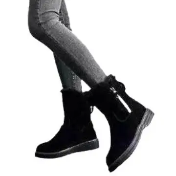 Women's 2024 Winter Velvet Snow Boots Black - Image 6