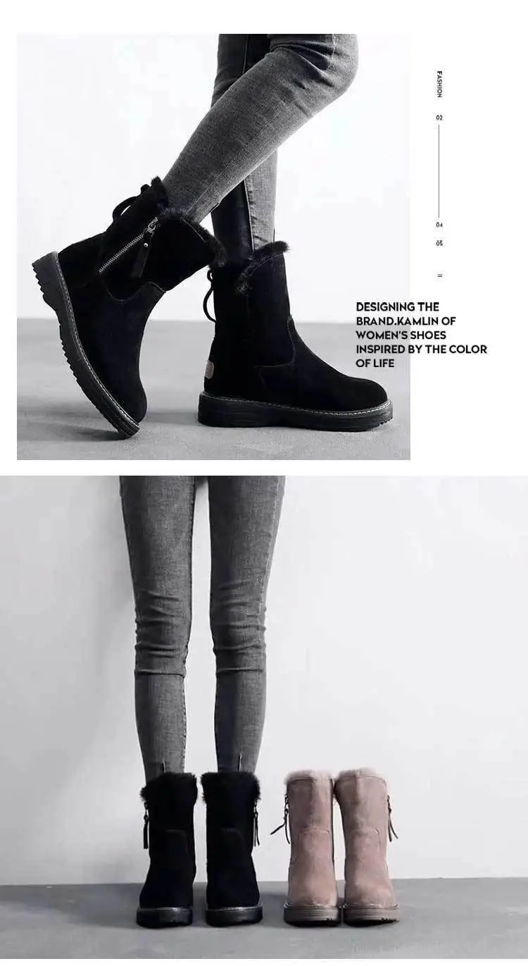Women's 2024 Winter Velvet Snow Boots Black — feature 8