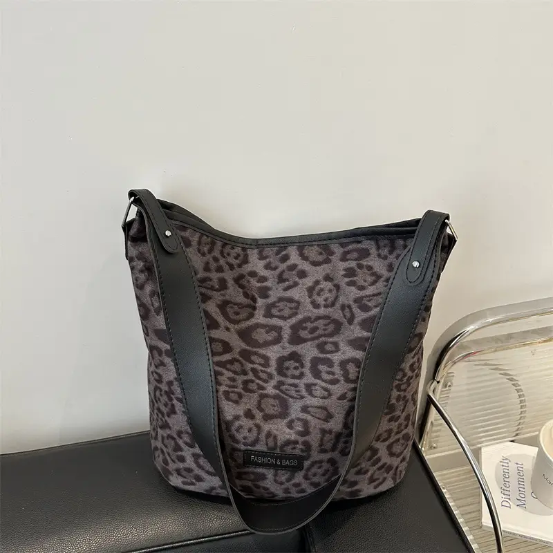 Leopard Print Matte Crossbody Bag Large Capacity 2026 - Image 2