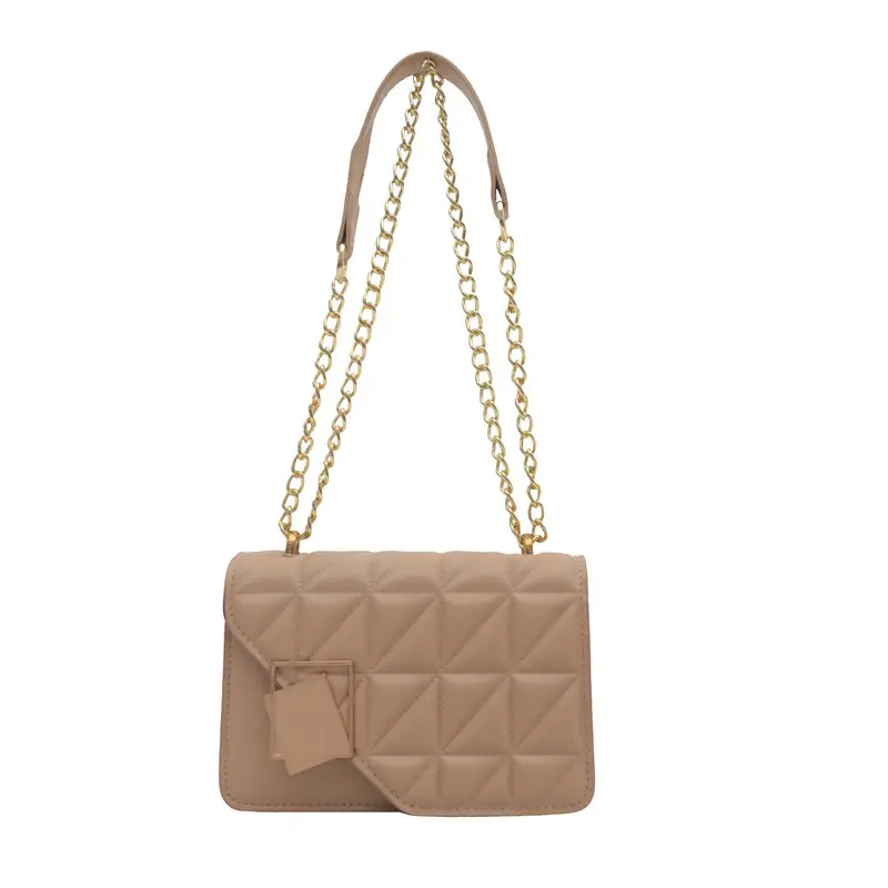 Black Quilted Chain Crossbody Bag for Women - Image 4