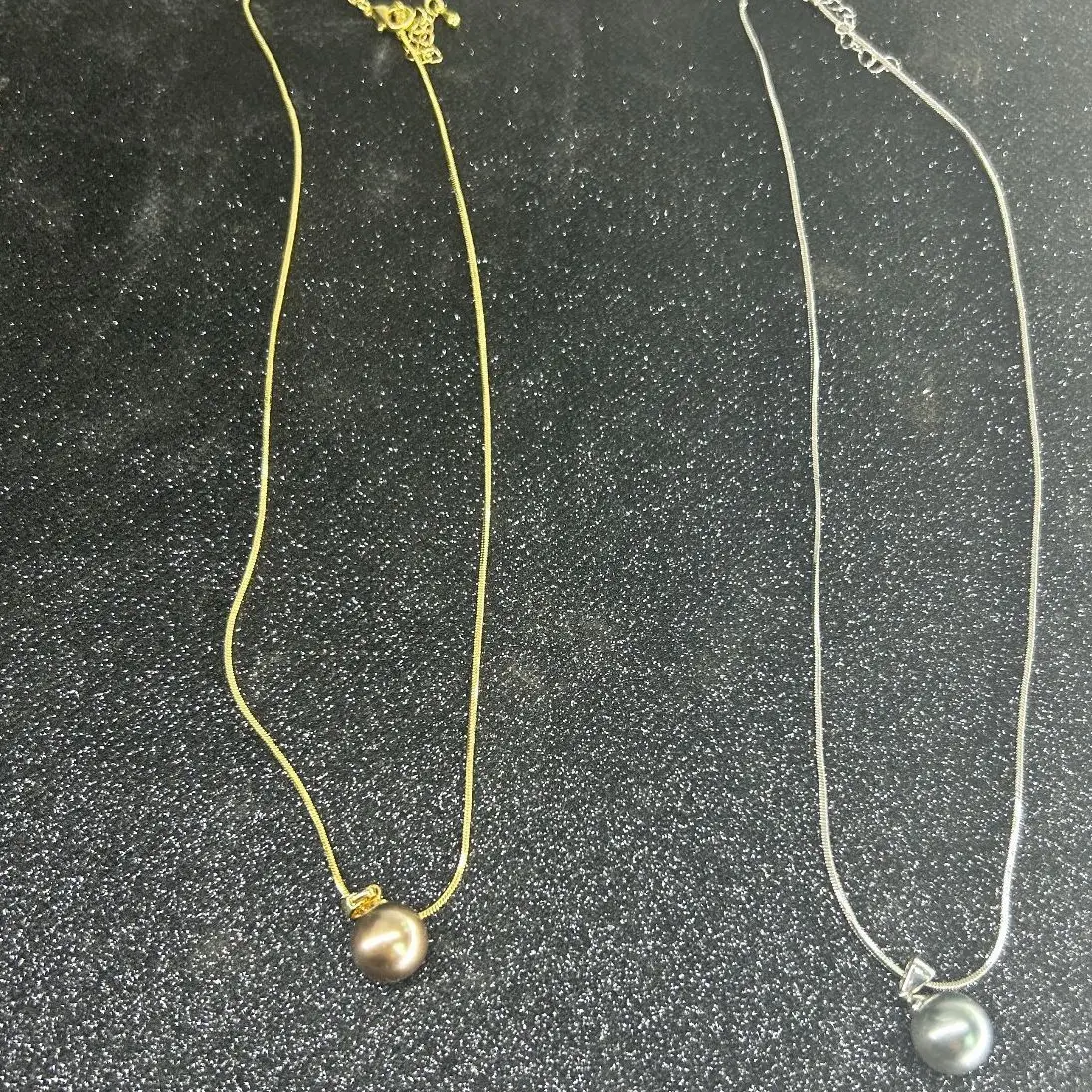 Pearl Necklace with Gold & Silver Chains