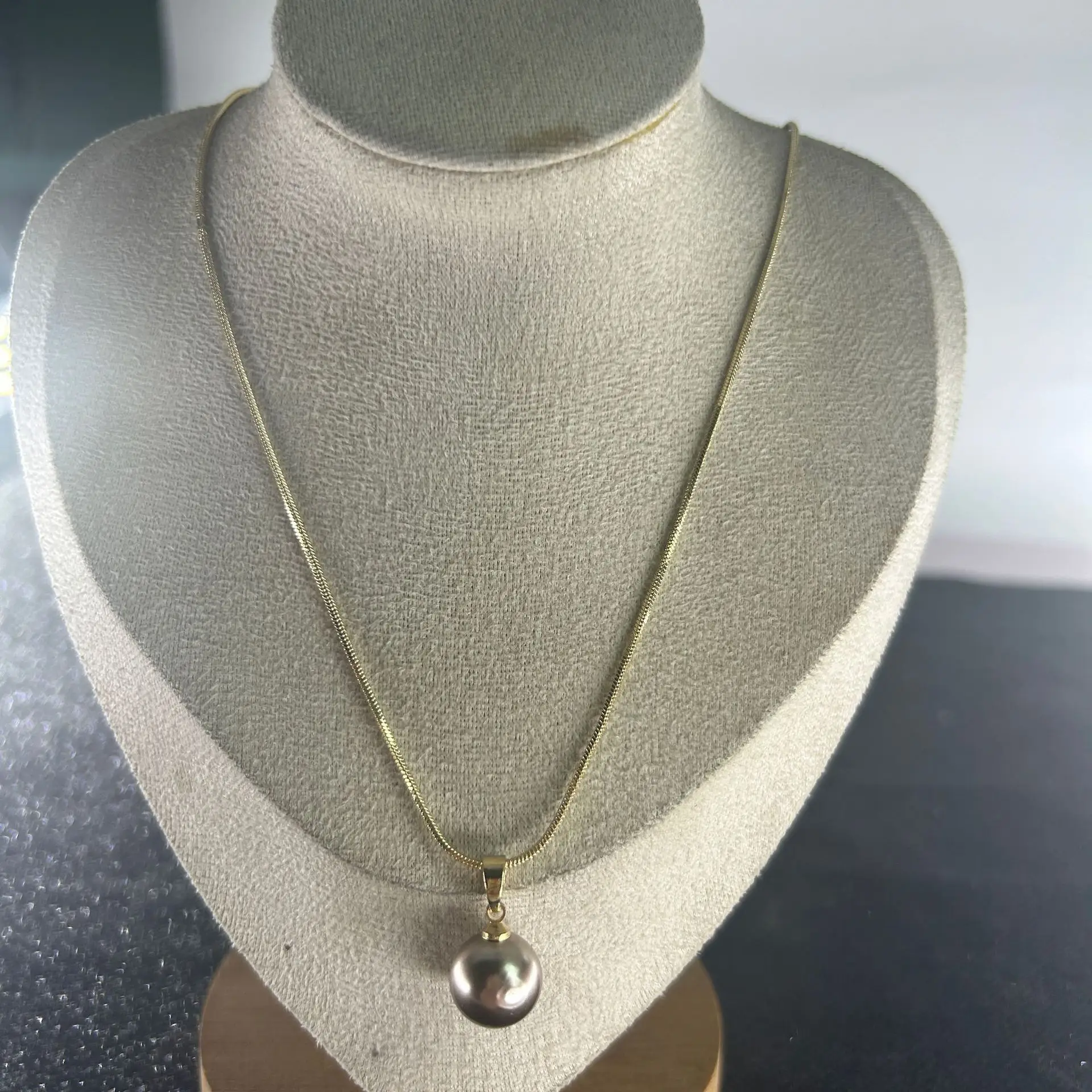 Pearl Necklace with Gold & Silver Chains