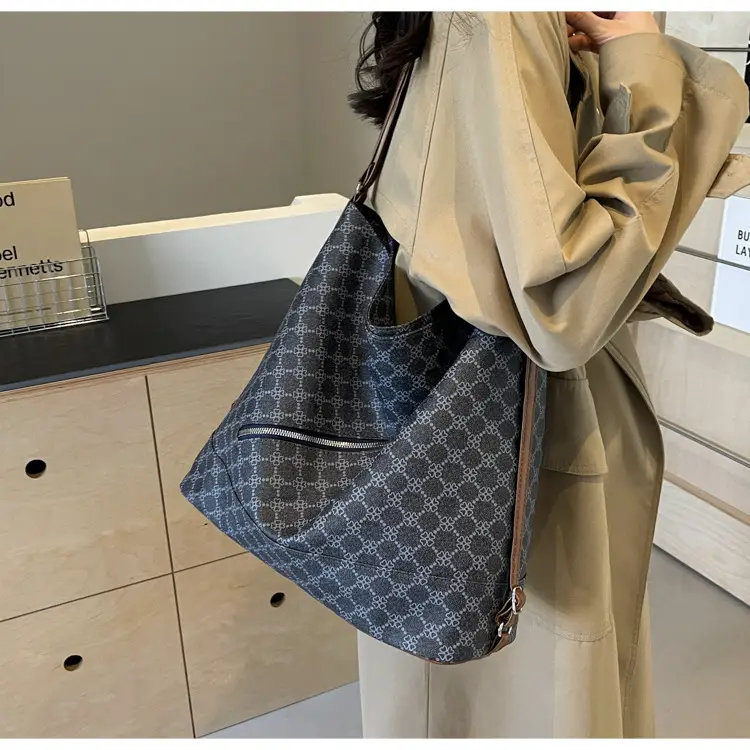 French Style Women's Grey Crossbody Tote Bag 2024 — feature 14